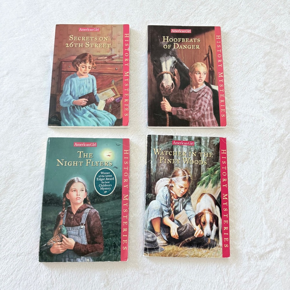 American Girl History Mysteries Lot 4 Books Hoofbeats Night Flyers Piney